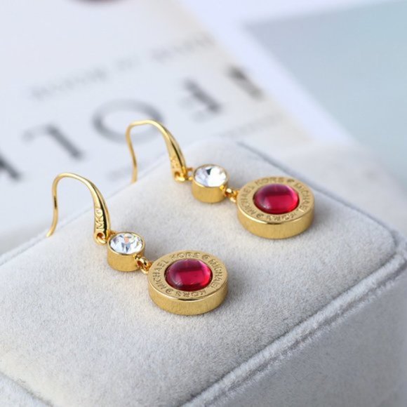 Michael Kors Colorful Glitter Stone Earrings - Picture 4 of 5